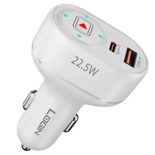 Login L-600 PD 22.5W Car Charger With Type-C Cable
