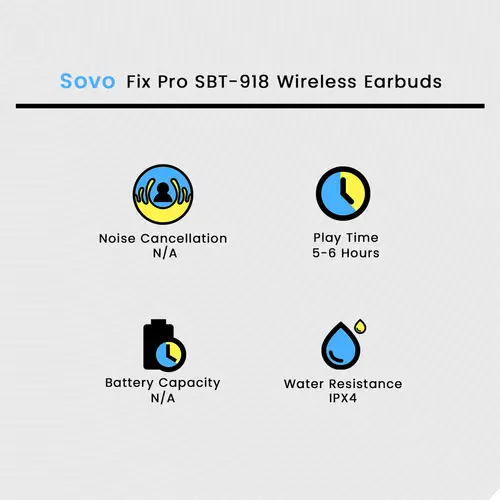 Sovo Fix Pro SBT-918 Wireless Earbuds