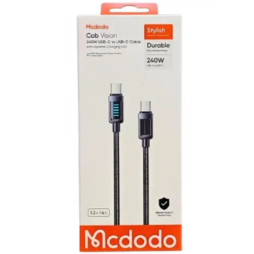 Mcdodo CA-035 240W Cab Vision USB-C to USB-C LED Display Data Cable