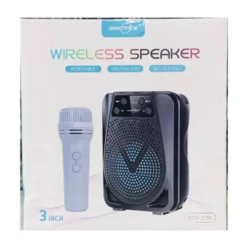 GTS-2116 Wireless Portable Speaker With Mic