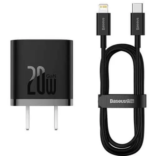 Baseus GaN5 20W USB-C Fast Charging Adapter with 100W C2C Superior Series Cable