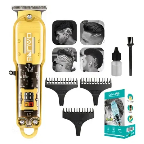 Daling DL-1585A Professional Hair Trimmer With Transparent Body And LED Display