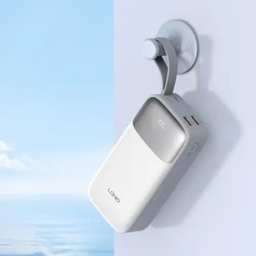 LDNIO 30000mAh Power Bank With Built in USB-C And Lightning Cables (PQ30)