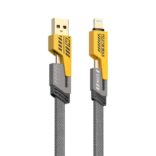 4 in 1 Universal 65w Fast Charging Data Cable (Pack of 4)