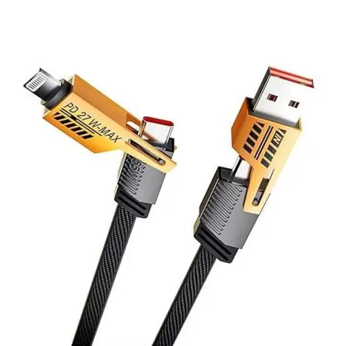 4 in 1 Universal 65w Fast Charging Data Cable (Pack of 4)