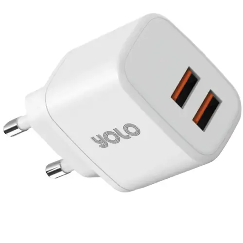 Yolo Y-102 Wall Charger 12W With USB-A To Micro-USB Cable