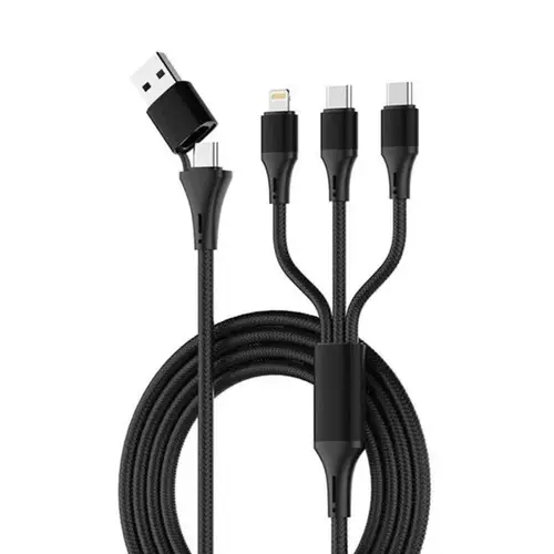 LDNIO LC97UC 100W USB-A Or USB-C To 2x USB-C And Lightning Data Cable