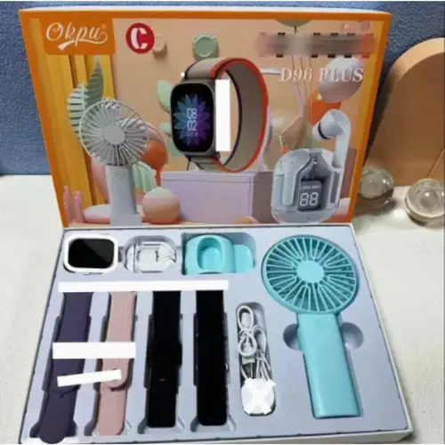 Okpu D96 Plus Smart Watch With Mini Fan Earphone Watch